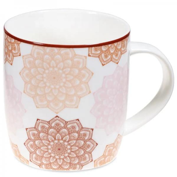 1 BOX Tee-Tasse mit Sieb, Mandala pink